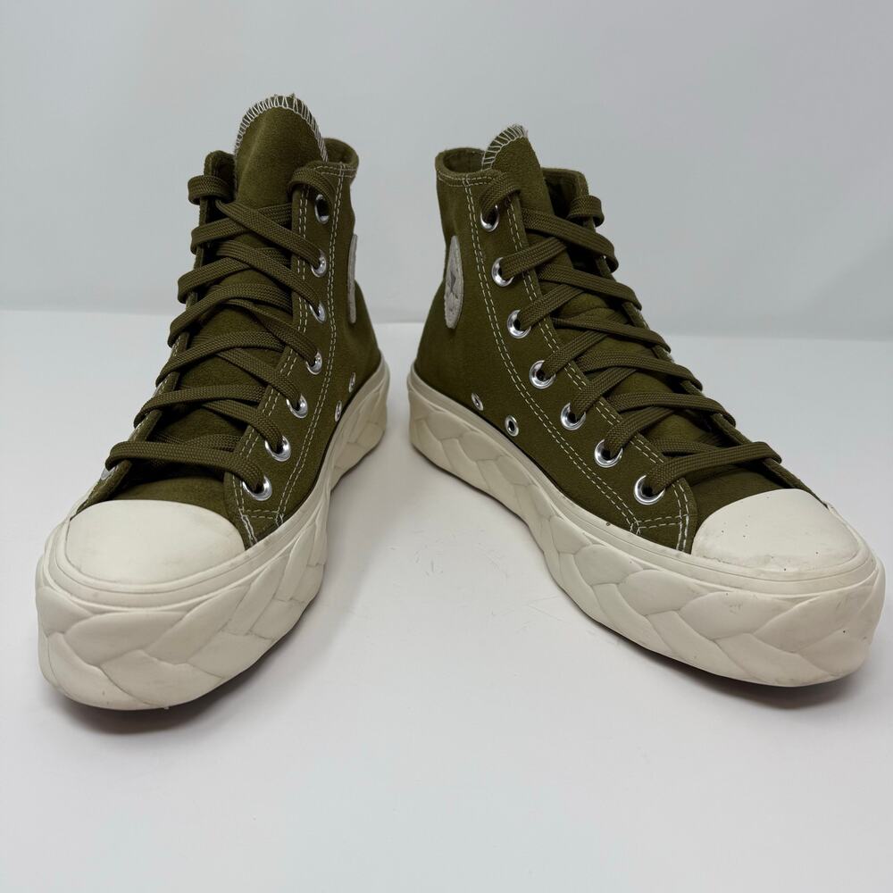 Converse Chuck Taylor Sneakers Women's 5.5 Olive Green Lift Cable Hi Lug Sole - Picture 3 of 12
